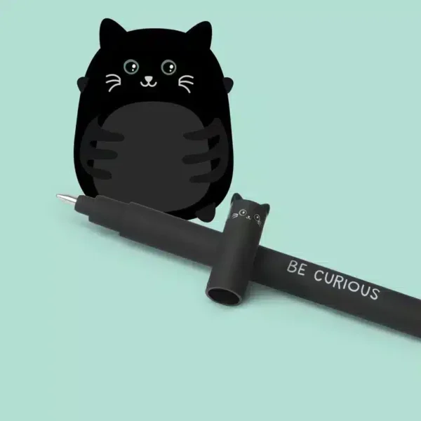 PENNA CANCELLABILE - GATTO - inchiostro gel nero - immagine 4