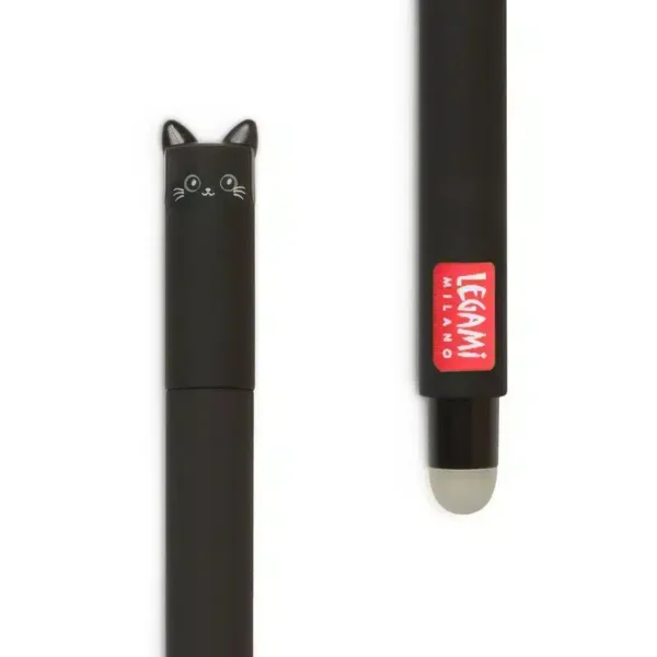 PENNA CANCELLABILE - GATTO - inchiostro gel nero - immagine 3