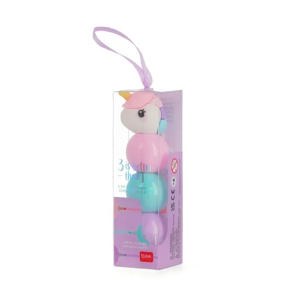 Evidenziatore 3 in 1 - 3 is Better Than 1 - UNICORNO (MUMA0001) - immagine 3