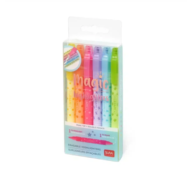 LEGAMI: Set di 6 Evidenziatori Cancellabili - Magic Highlighters (EH0001) - immagine 3