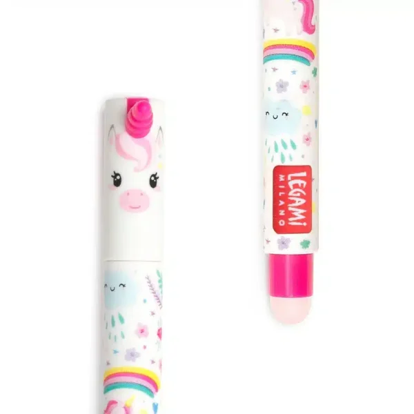 PENNA CANCELLABILE - UNICORNO magical dream - inchiostro gel rosa - immagine 3