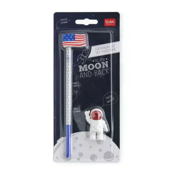 LEGAMI: Set di 2 Gomme e 1 Matita - To The Moon And Back - immagine 2