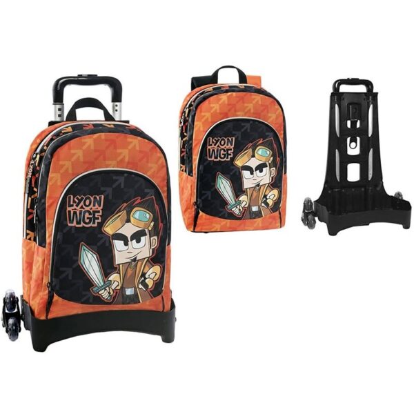 LYON GAMER WGF: ZAINO TROLLEY ORGANIZZATO STACCABILE