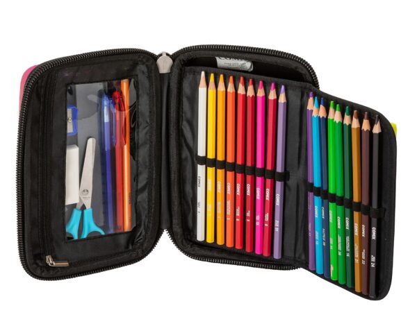 COMIX: ASTUCCIO COMPLETO MAXI ZIP FUCSIA BRILLANTE (69727FU) - immagine 2