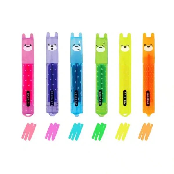 LEGAMI: SET 6 EVIDENZIATORI MINI ORSETTO (MH0003)