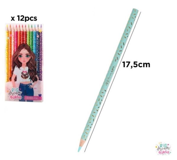 set 12 matite colorate big dream girls
