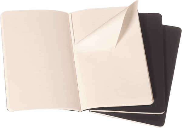 MOLESKINE: Quadernino Volant Piccolo P. righe colore nero set 3 pezzi - immagine 2