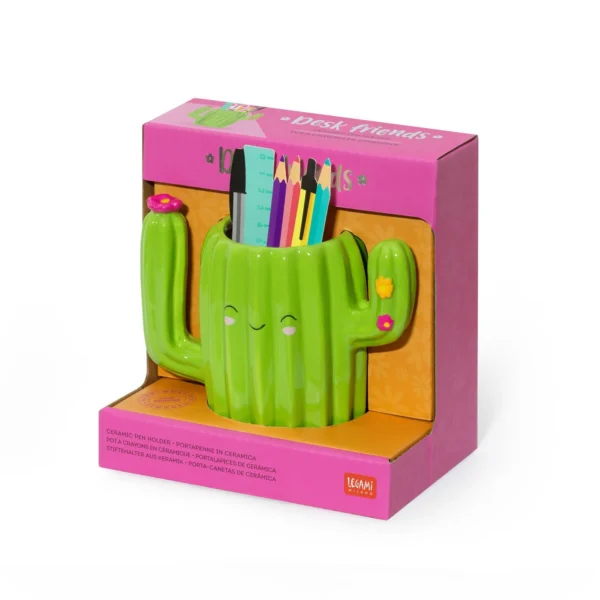 CERAMIC PEN HOLDER - DESK FRIENDS - CACTUS (PHS0003)