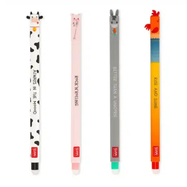 LEGAMI: Set di 4 Penne Gel Cancellabili - Erasable Pen