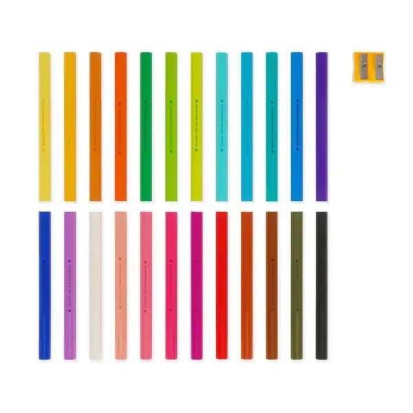 LEGAMI: Set di 24 Matite Colorate con Temperino - Teddy Friends - immagine 2