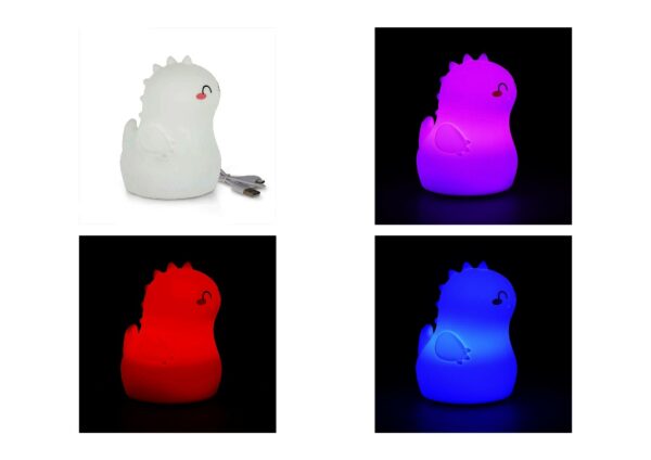 Luce Notturna Ricaricabile - Soft Dreams - DINOSAURO (NLS0002) - immagine 2